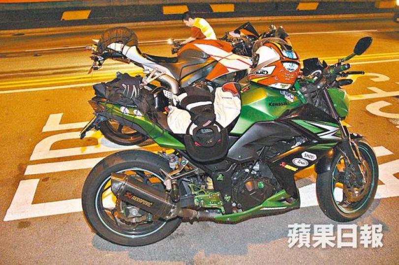 屬於死者的電單車。黎志偉攝 屬於死者的電單車。黎志偉攝