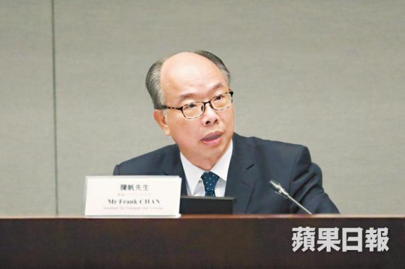 陳帆昨指抽查螺絲帽比例增至5%不實際。資料圖片 陳帆昨指抽查螺絲帽比例增至5%不實際。資料圖片