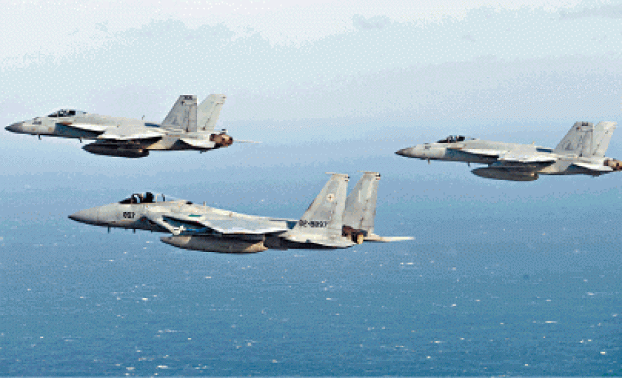 美製軍機仍是日本空中自衞隊的主力。資料圖片 美製軍機仍是日本空中自衞隊的主力。資料圖片