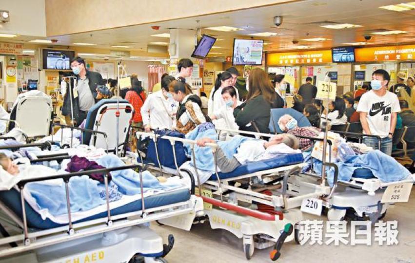公立醫院病床不足,2017/18年度普通科病床整體住用率升至93%。 公立醫院病床不足,2017/18年度普通科病床整體住用率升至93%。