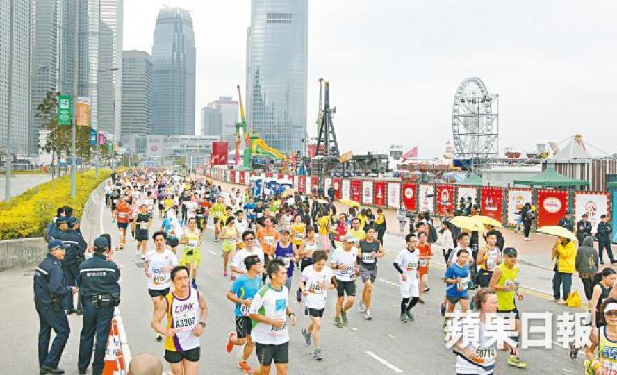 事主2015年參加渣打馬拉松出事。資料圖片 事主2015年參加渣打馬拉松出事。資料圖片