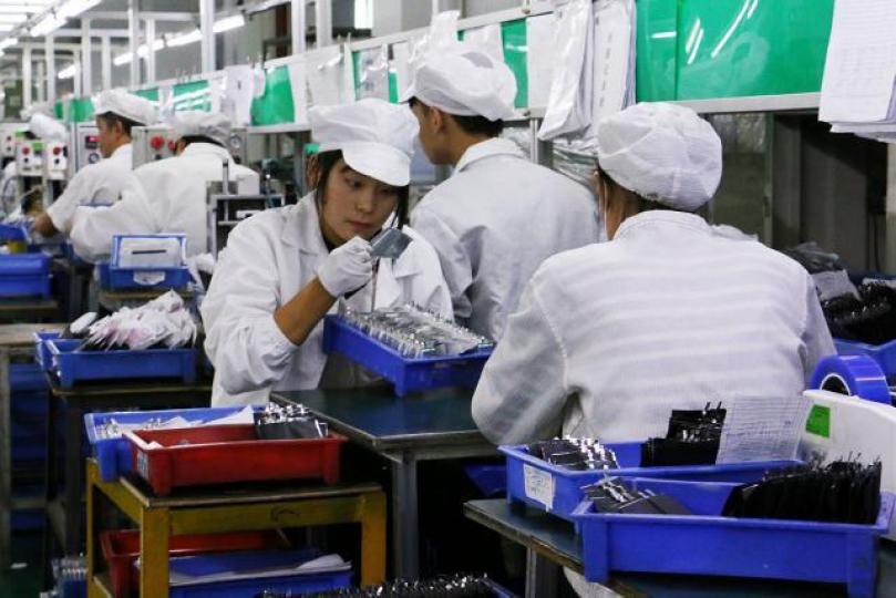內地11月規模以上工業增加值按年增長5.4%,為33個月低位。資料圖片 內地11月規模以上工業增加值按年增長5.4%,為33個月低位。資料圖片