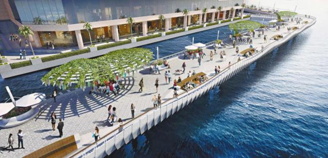 星光大道將成全港首個海浪發電試點。新世界提供圖片 星光大道將成全港首個海浪發電試點。新世界提供圖片