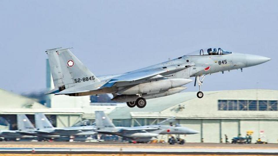 日本自衞隊F15戰機。
日本自衞隊F15戰機。