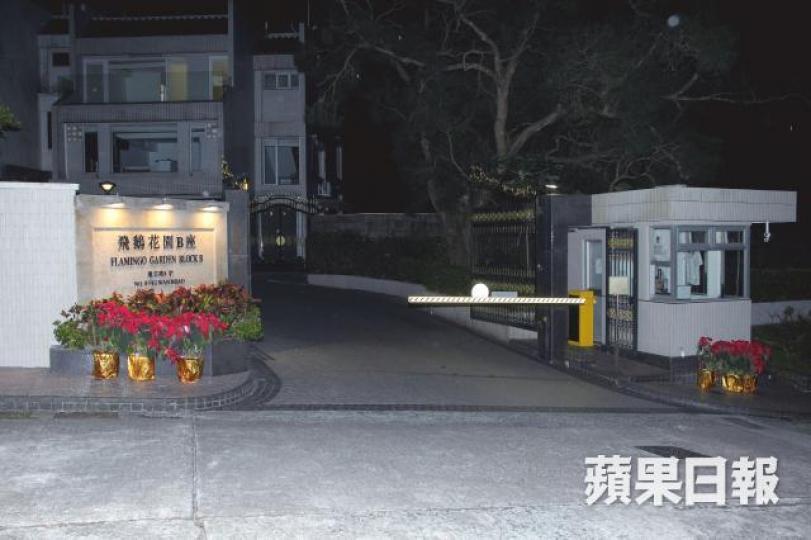 飛鵝花園一間獨立屋遭人爆竊,幸無財物損失。司徒韋桐攝 飛鵝花園一間獨立屋遭人爆竊,幸無財物損失。司徒韋桐攝