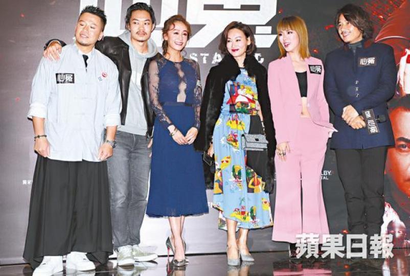 (左起)小肥、胡子彤、黃心美、惠英紅、雷琛瑜與黃澤鋒出席劇集首映。黃心美坦言離開ViuTV後,得到很大自由度,目前主力做司儀。 (左起)小肥、胡子彤、黃心美、惠英紅、雷琛瑜與黃澤鋒出席劇集首映。黃心美坦言離開ViuTV後,得到很大自由度,目前主力做司儀。