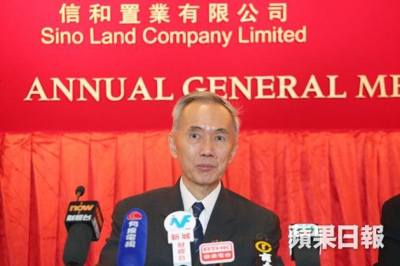 信置主席黃志祥。資料圖片 信置主席黃志祥。資料圖片