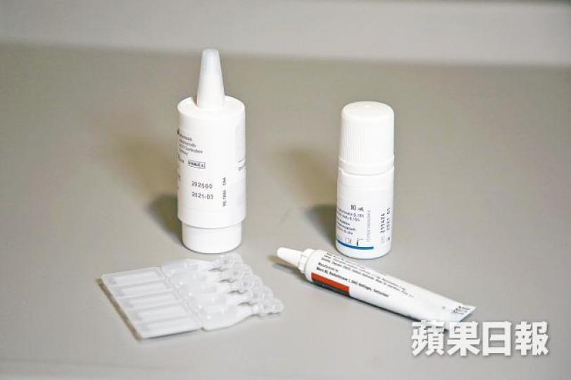 坊間有很多具滋潤作用的眼藥水及眼藥膏。朱家駿攝 坊間有很多具滋潤作用的眼藥水及眼藥膏。朱家駿攝