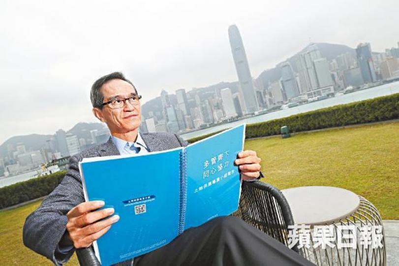 黃遠輝認為土地涉及龐大利益,既得利益者不肯退讓,令香港土地問題難有進展。謝榮耀攝 黃遠輝認為土地涉及龐大利益,既得利益者不肯退讓,令香港土地問題難有進展。謝榮耀攝