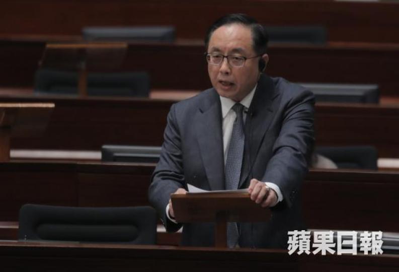 創科局長楊偉雄指,近兩年政府部門採購了190項華為產品。資料圖片 創科局長楊偉雄指,近兩年政府部門採購了190項華為產品。資料圖片