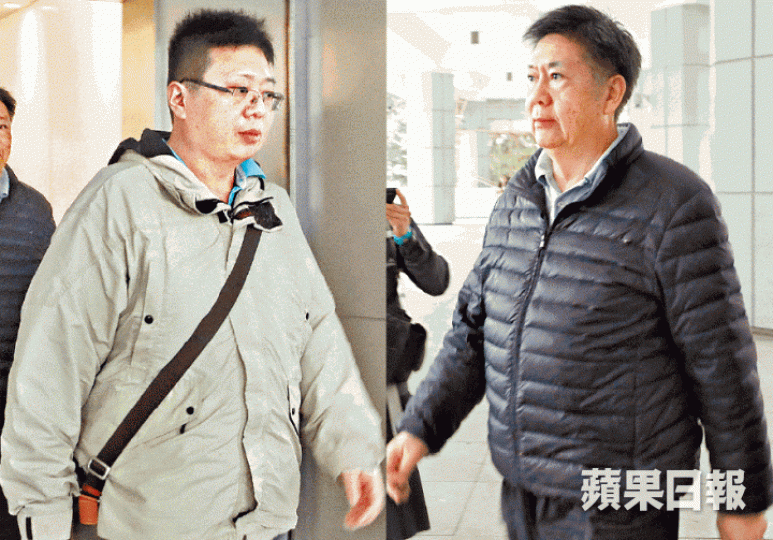 兩被告夏定邦(左圖)及夏偉成(右圖)昨出庭。馬泉崇攝 兩被告夏定邦(左圖)及夏偉成(右圖)昨出庭。馬泉崇攝