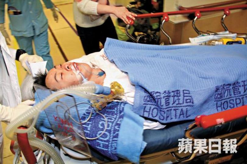 姓蕭女子前晚練泰拳期間昏迷,送院搶救。馬耀文攝 姓蕭女子前晚練泰拳期間昏迷,送院搶救。馬耀文攝