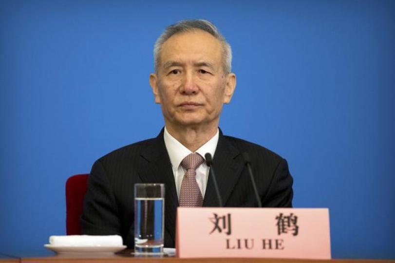 副總理劉鶴去年5月中訪美前出現升市，估計大市喺佢今個月底訪美前仍有上升空間。　資料圖片