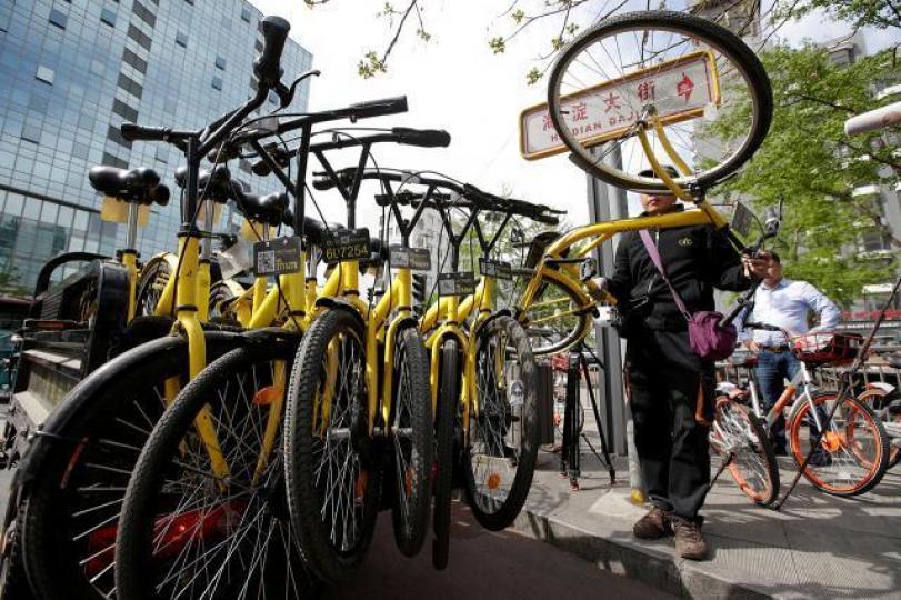 由於資金危機，ofo目前處於「內外交困」的局面。資料圖片