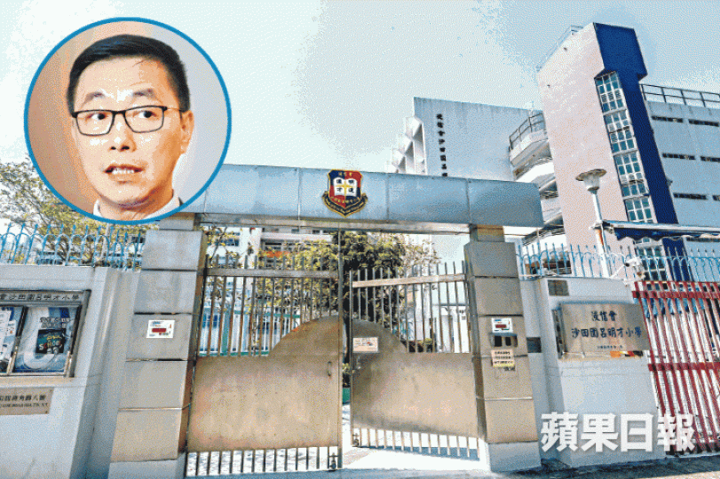 楊潤雄（圓圖）昨向沙呂小校董會發警告信，被指監督學校不力。資料圖片