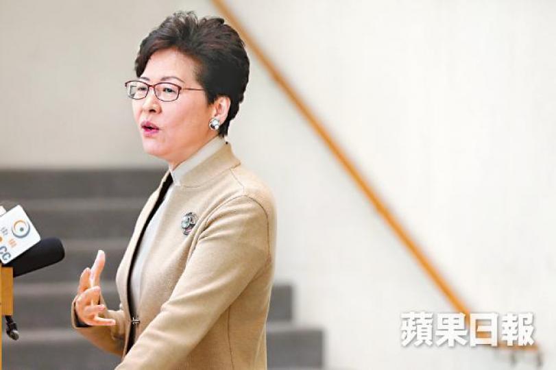 政府管治能力備受質疑，林鄭昨表示會反思。李家皓攝