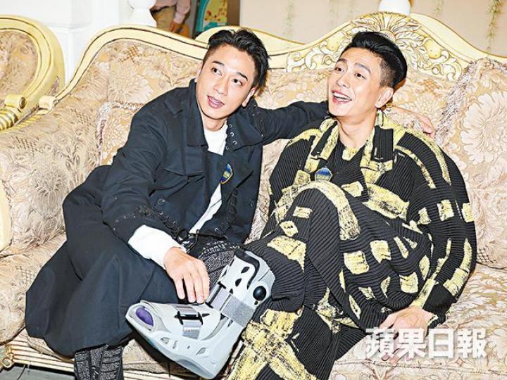 吳卓羲(左)笑言林峯結婚要做對方花仔,黃宗澤(右)就說要做花車。陸漢洋笑說老婆苟姑娘不是潑辣,而是女中豪傑。 吳卓羲(左)笑言林峯結婚要做對方花仔,黃宗澤(右)就說要做花車。陸漢洋笑說老婆苟姑娘不是潑辣,而是女中豪傑。