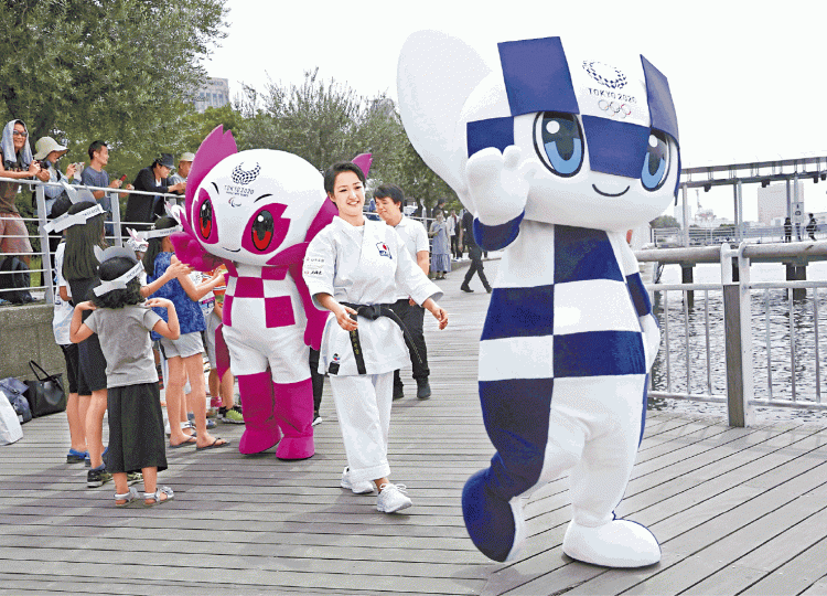 東京奧運準備工夫十足；圖為東奧吉祥物。資料圖片