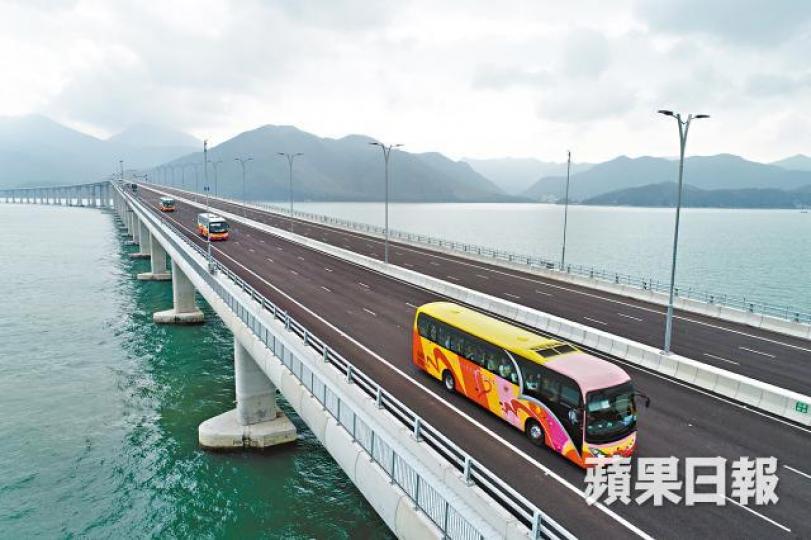 港珠澳大橋去年通車,被指對推動粵港澳大灣區發揮重要作用。 港珠澳大橋去年通車,被指對推動粵港澳大灣區發揮重要作用。