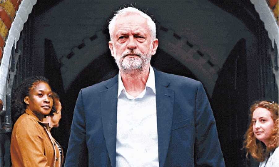 英國工黨七名國會議不滿領袖郝爾彬(圖中)憤而退黨。資料圖片 英國工黨七名國會議不滿領袖郝爾彬(圖中)憤而退黨。資料圖片