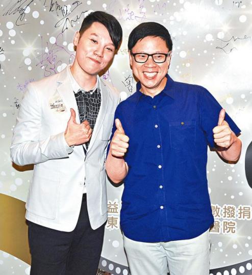 王賢誌(左)本周五將請來陳志雲擔任慈善音樂會表演嘉賓。資料圖片 王賢誌(左)本周五將請來陳志雲擔任慈善音樂會表演嘉賓。資料圖片