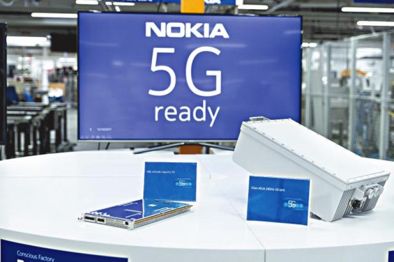 諾基亞曾公開展出5G設備。 諾基亞曾公開展出5G設備。