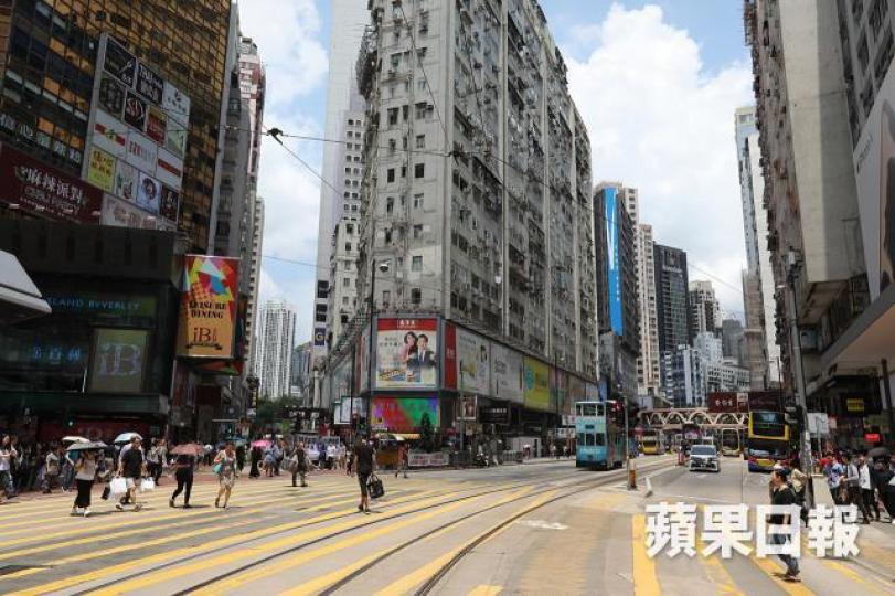 銅鑼灣街舖的租金大幅回落。資料圖片 銅鑼灣街舖的租金大幅回落。資料圖片