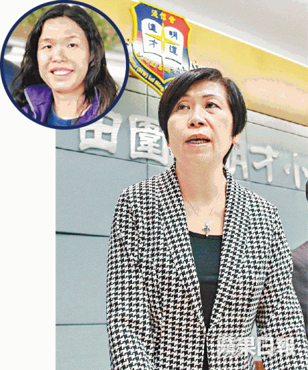 沙呂小校長薛鳳鳴承認曾將部份遊學團款項存入密友文雁菁(圓圖)的私人戶口。資料圖片 沙呂小校長薛鳳鳴承認曾將部份遊學團款項存入密友文雁菁(圓圖)的私人戶口。資料圖片