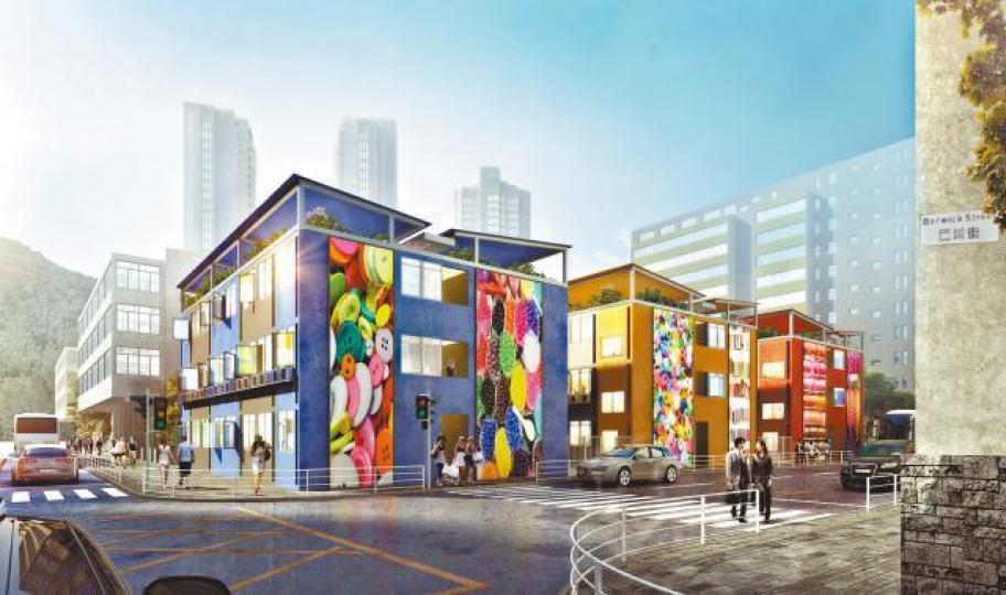 南昌街及欽州街組合屋項目共提供約300個單位。社聯構想圖 南昌街及欽州街組合屋項目共提供約300個單位。社聯構想圖