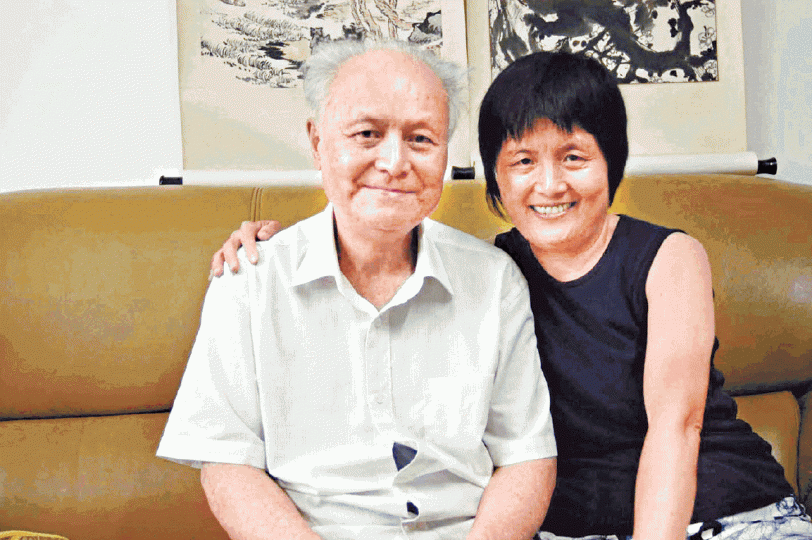 李南央與父親李銳合照。 李南央與父親李銳合照。