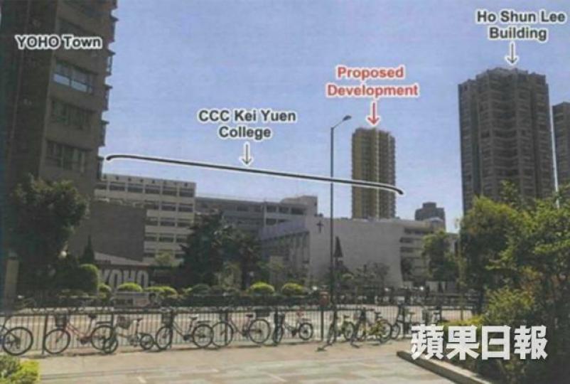 城規會文件顯示,項目位於聖公會白約翰會督中學對出、朗怡居東北面。 城規會文件顯示,項目位於聖公會白約翰會督中學對出、朗怡居東北面。