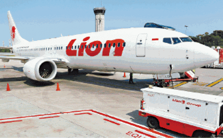 獅航的波音737 MAX 8客機。路透社 獅航的波音737 MAX 8客機。路透社