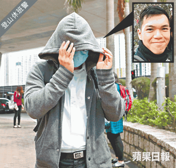 休班警溫祖榮前年與女友到吊手岩登山被困。張志華攝消防隊目邱少明為搜救被困者失足墮崖。 休班警溫祖榮前年與女友到吊手岩登山被困。張志華攝消防隊目邱少明為搜救被困者失足墮崖。