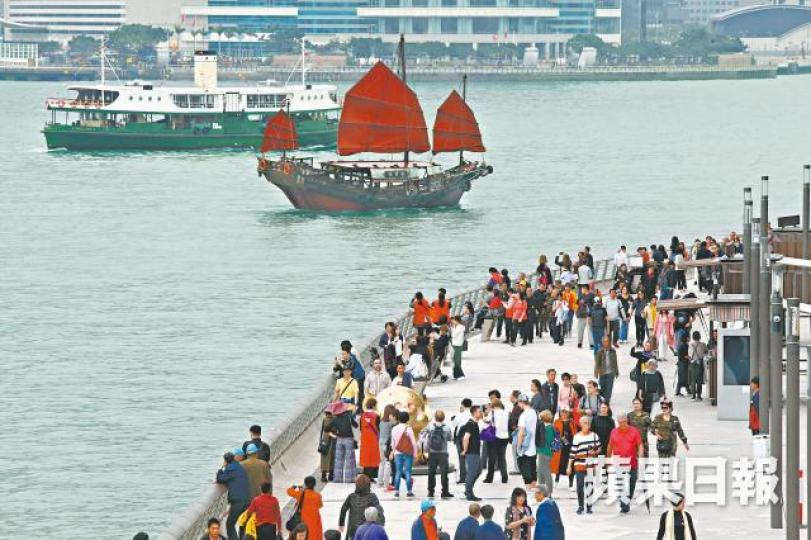 去年台灣訪港旅客達193萬人次。黎樹雄攝 去年台灣訪港旅客達193萬人次。黎樹雄攝