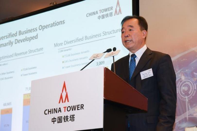 中國鐵塔董事長兼總經理佟吉祿。　資料圖片