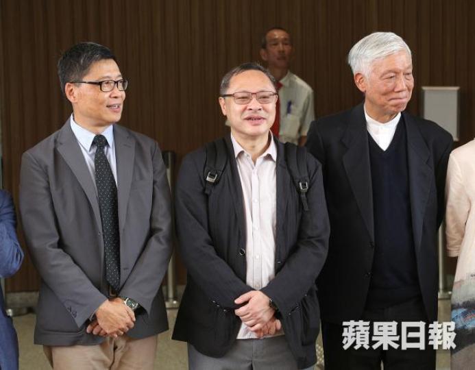 佔中三子陳健民、戴耀廷及朱耀明（左起）。　資料圖片