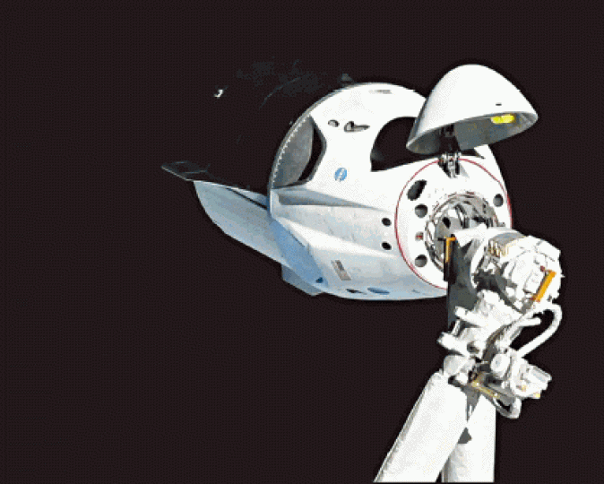 SpaceX今年3月成功將載人飛龍號送到國際太空站。美聯社