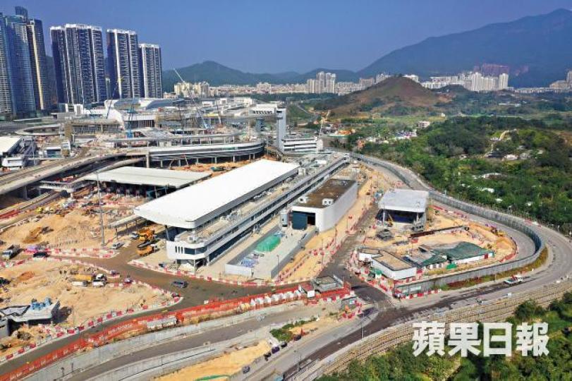 「蓮塘/香園圍口岸」料今年啟用,其中香園圍公路將率先通車。資料圖片 「蓮塘/香園圍口岸」料今年啟用,其中香園圍公路將率先通車。資料圖片