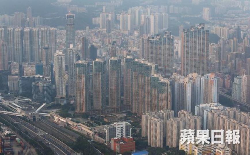 樓價指數按周升0.73%,報187.41點。資料圖片 樓價指數按周升0.73%,報187.41點。資料圖片