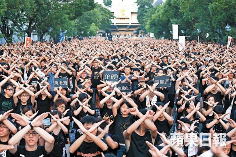 2012年學界反國教,各大專院校學生曾罷課四小時。 2012年學界反國教,各大專院校學生曾罷課四小時。