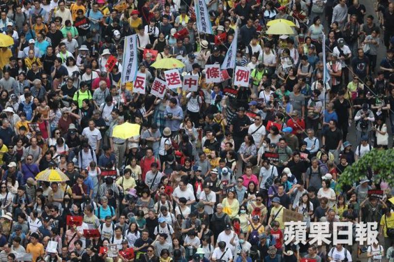 政府強推《逃犯條例》修訂令全城人心惶惶，港人今上街表達清晰民意反對惡法。資料圖片