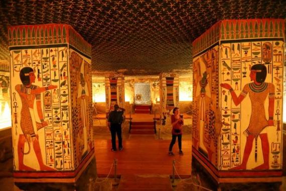 As Egypt enters high tourism season in winter, Chinese tourists visit Luxor, an ancient monument-ric...