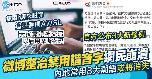 大批內地網民習慣用諧音同變體取代部分被禁用既字...