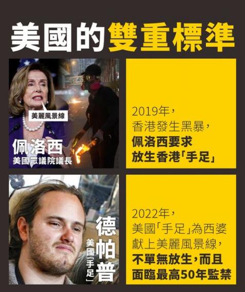美國的雙重標準......