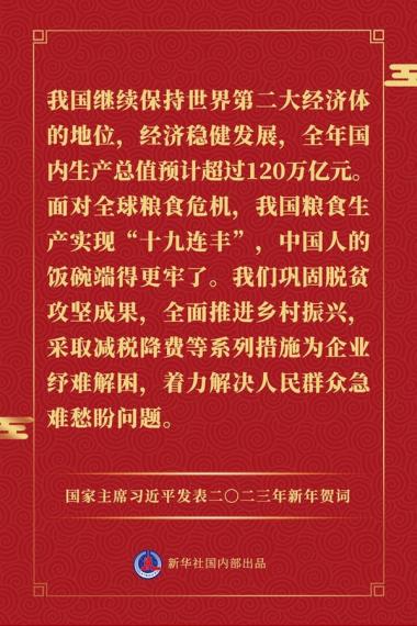 國家主席習近平發表二〇二三年新年賀詞...