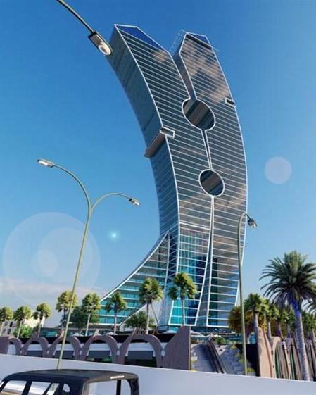 超浮誇「巨型曬衣夾摩天大樓」建築壯觀...