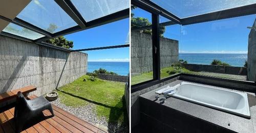 露天的villa海景院子視野太讚了...