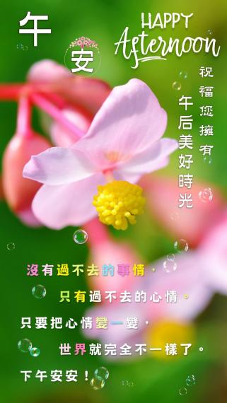 祝願午後
好心情，
笑盈盈！...