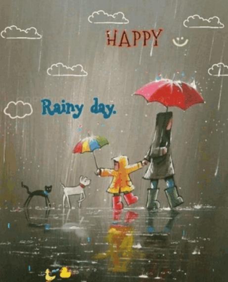 送上雨天
的祝福,
朋友早！...
