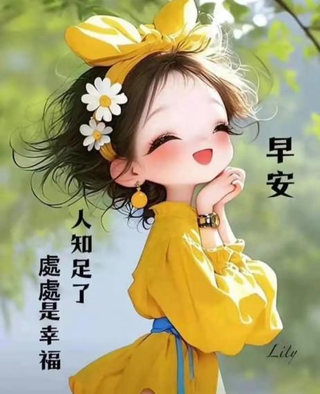 各位早晨人知足了处外是幸福...